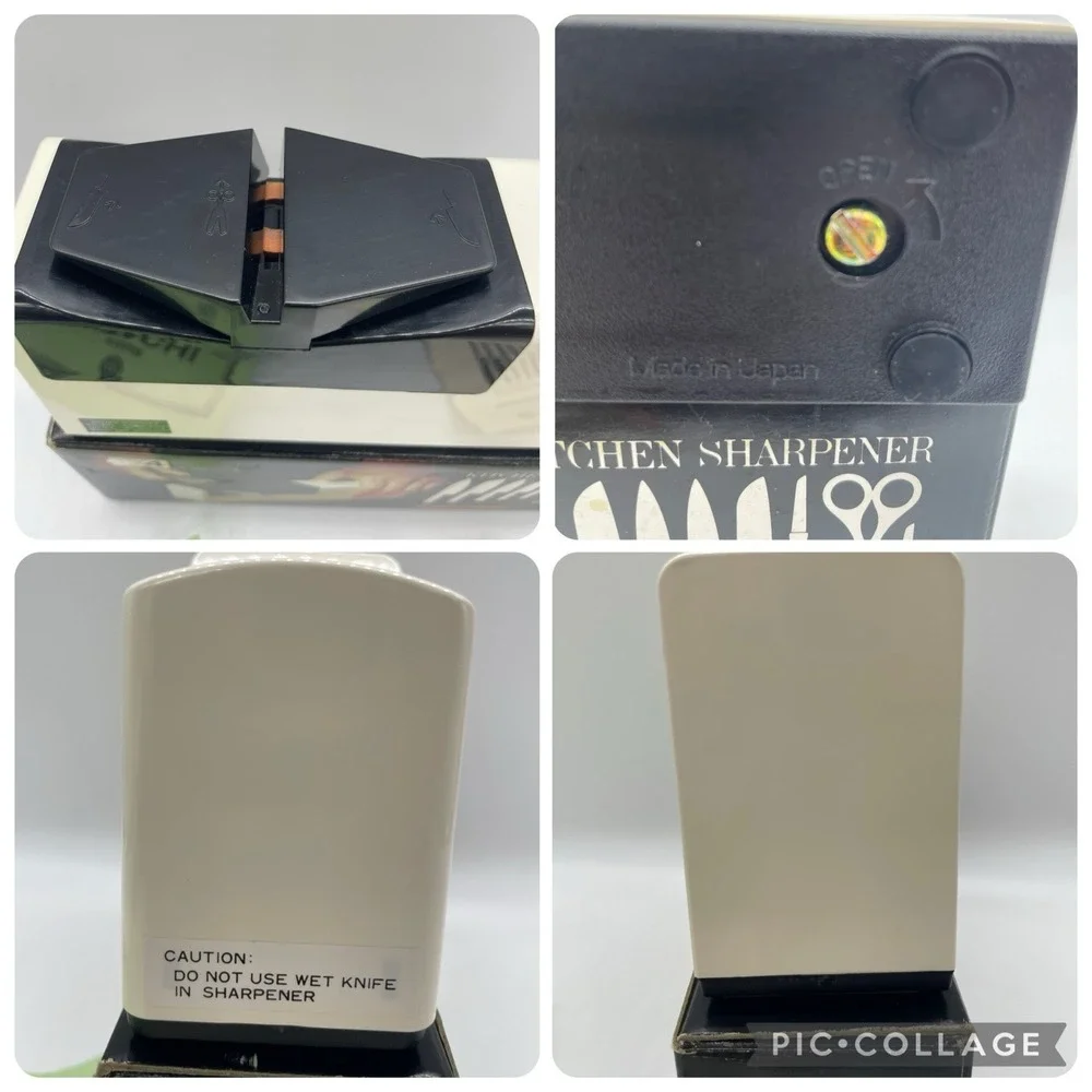 VTG Hitachi KS-100 Cordless Knife Sharpener White Battery‎ Operated Japan Tested